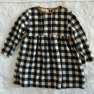 Zara Black Check Dress, size 3-4t